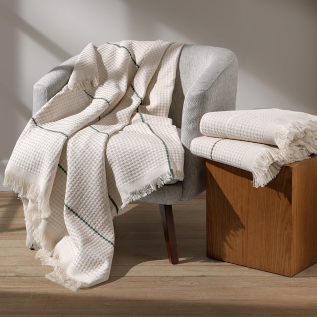 Manta Para Sofá Dohler Lola Algodão C/ Franjas 1,50m X 2,10m