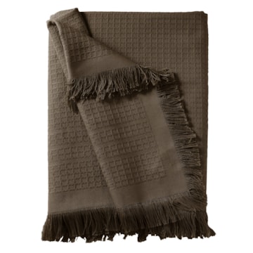 Manta Para Sofá Dohler Marrocos 100% Algodão C/ Franjas 1,50m X 1,20m