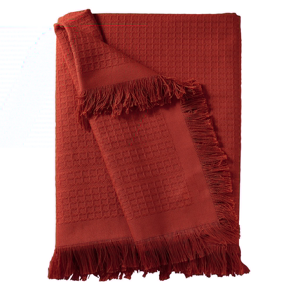 Manta Para Sofá Dohler Marrocos 100% Algodão C/ Franjas 1,50m X 1,20m