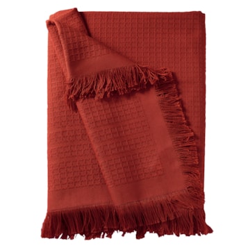 Manta Para Sofá Dohler Marrocos 100% Algodão C/ Franjas 1,50m X 1,20m