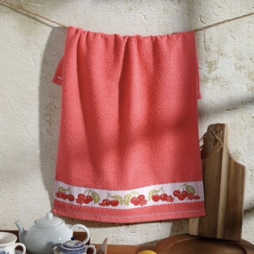 Pano de Copa Dohler Jacquard Vida Cerejas - Gramatura: 340g/m²