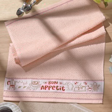 Pano de Copa Dohler Jacquard Vida II Bon Appetit - Gramatura: 340g/m²