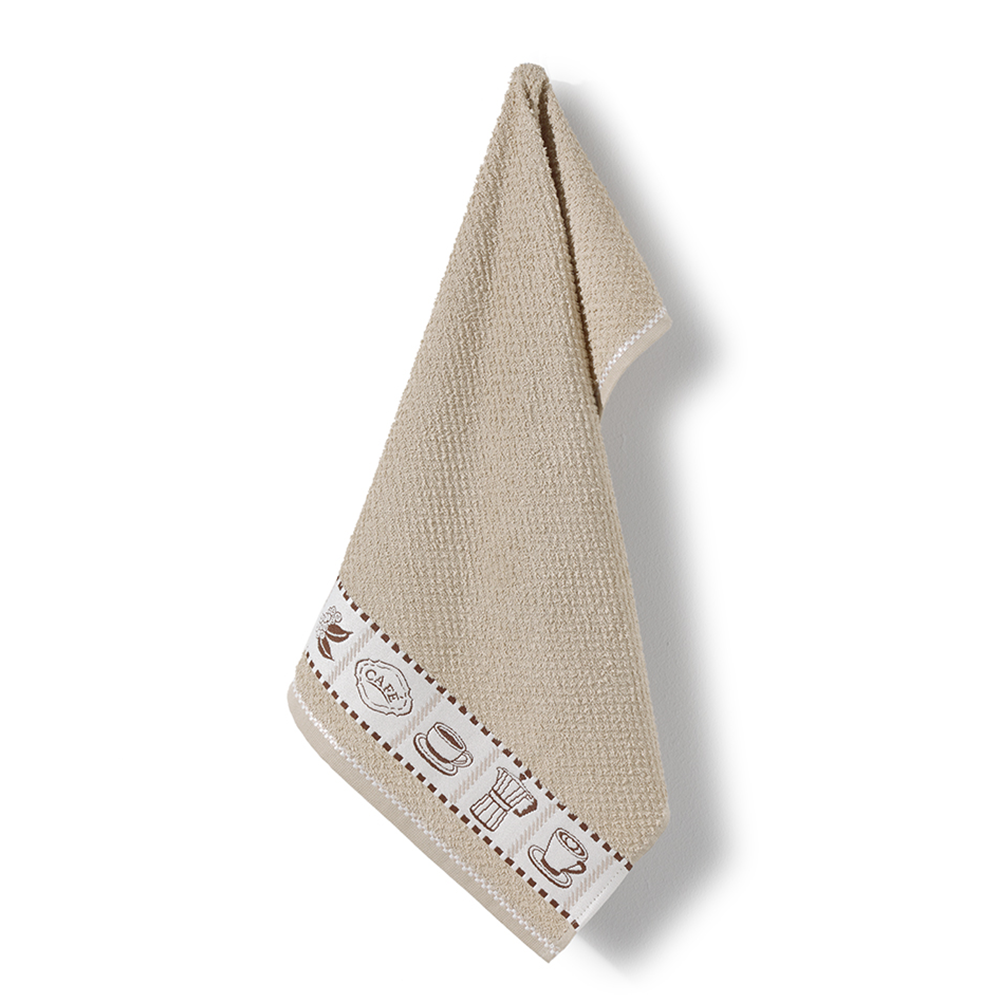 Pano de Copa Dohler Jacquard Vida II Café - Gramatura: 340g/m²