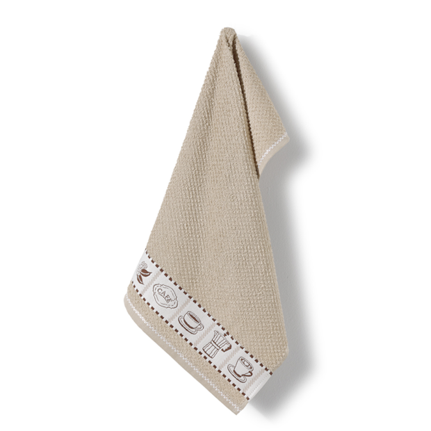 Pano de Copa Dohler Jacquard Vida II Café - Gramatura: 340g/m²