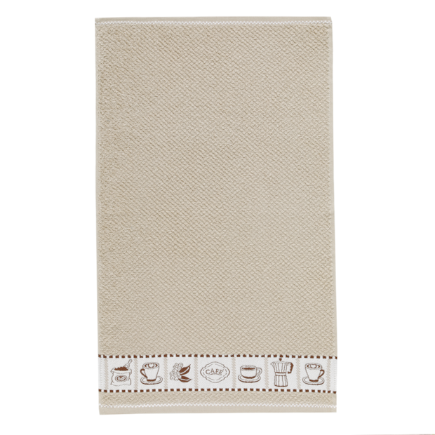 Pano de Copa Dohler Jacquard Vida II Café - Gramatura: 340g/m²