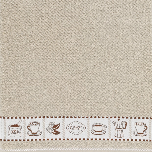 Pano de Copa Dohler Jacquard Vida II Café - Gramatura: 340g/m²