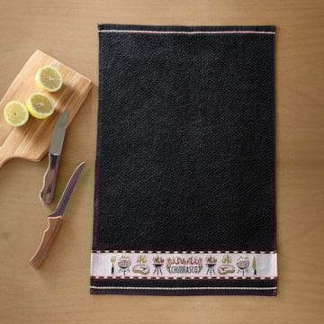 Pano de Copa Dohler Jacquard Vida II Churrasco - Gramatura: 340g/m²