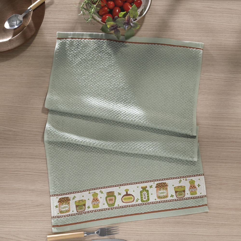 Pano de Copa Dohler Jacquard Vida II Temperos - Gramatura: 340g/m²