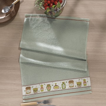 Pano de Copa Dohler Jacquard Vida II Temperos - Gramatura: 340g/m²