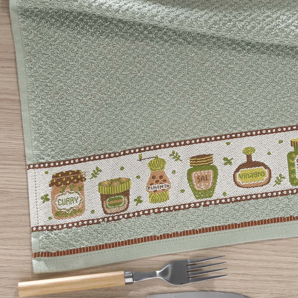 Pano de Copa Dohler Jacquard Vida II Temperos - Gramatura: 340g/m²