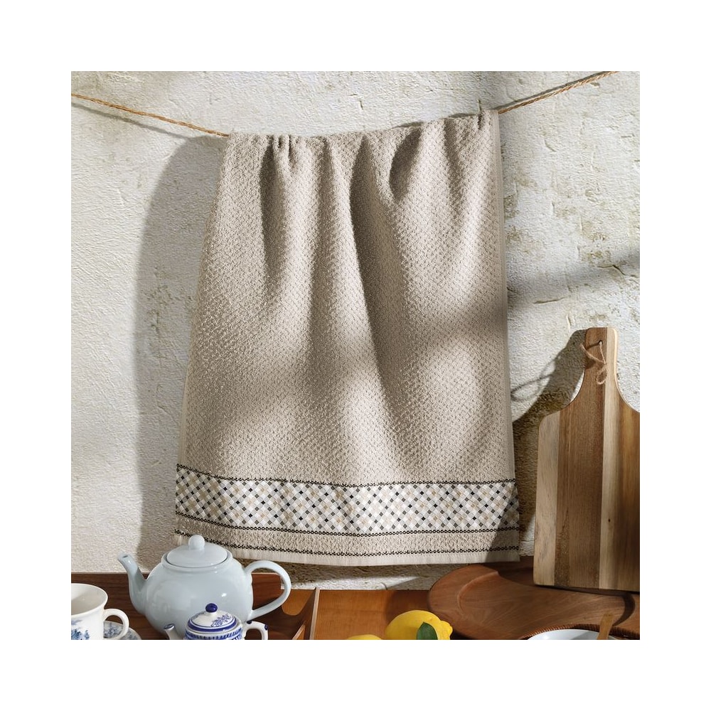 Pano de Copa Dohler Jacquard Vida Xadrez - Gramatura: 340g/m²