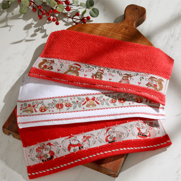 Pano de Copa Dohler Natal Jacquard Vida II Alegria do Natal - Gramatura: 340g/m²