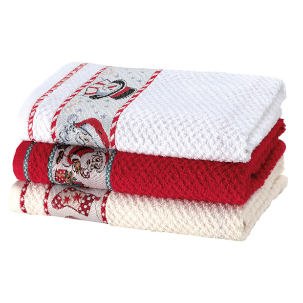 Pano de Copa Dohler Natal Jacquard Vida II Encantos do Noel - Gramatura: 340g/m²