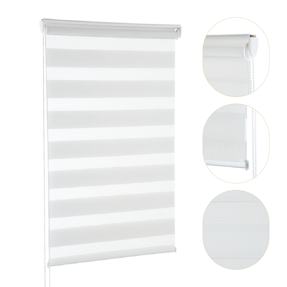 Persiana Rolô Evolux Zebra Dupla 1,40m x 1,60m