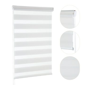 Persiana Rolô Evolux Zebra Dupla 1,40m x 1,60m