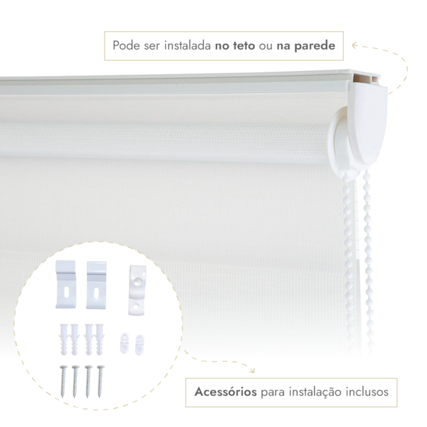 Persiana Rolô Evolux Zebra Dupla 1,40m x 1,60m