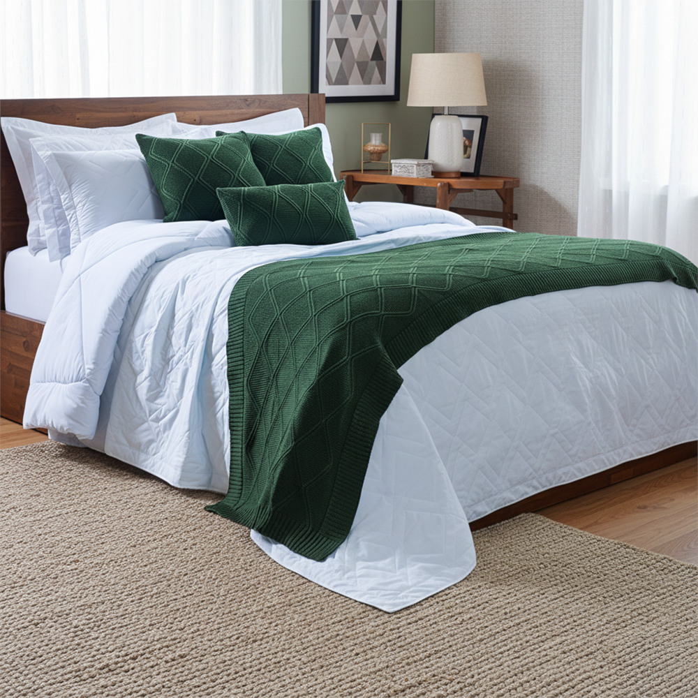 Peseira Casal e Queen Toronto Tricot 70cm x 2,30m