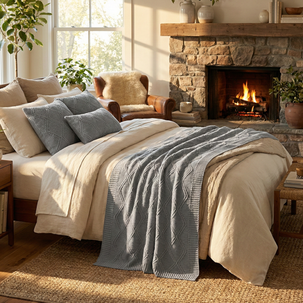 Peseira Casal e Queen Toronto Tricot 70cm x 2,30m