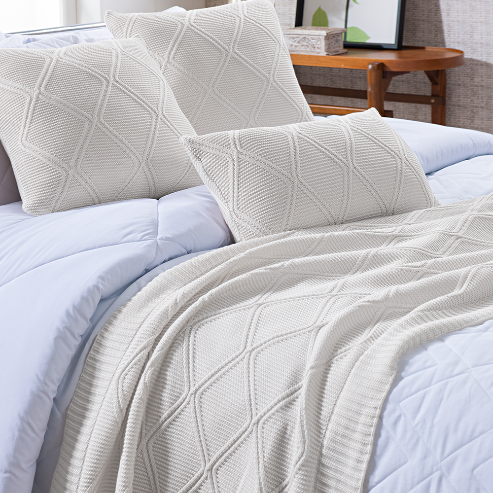 Peseira Casal e Queen Toronto Tricot 70cm x 2,30m