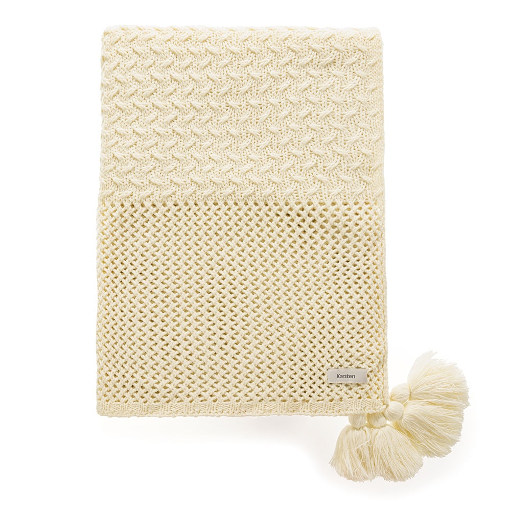 Peseira Karsten Campelo Tricot c/ Pompom 80cm x 2,20m