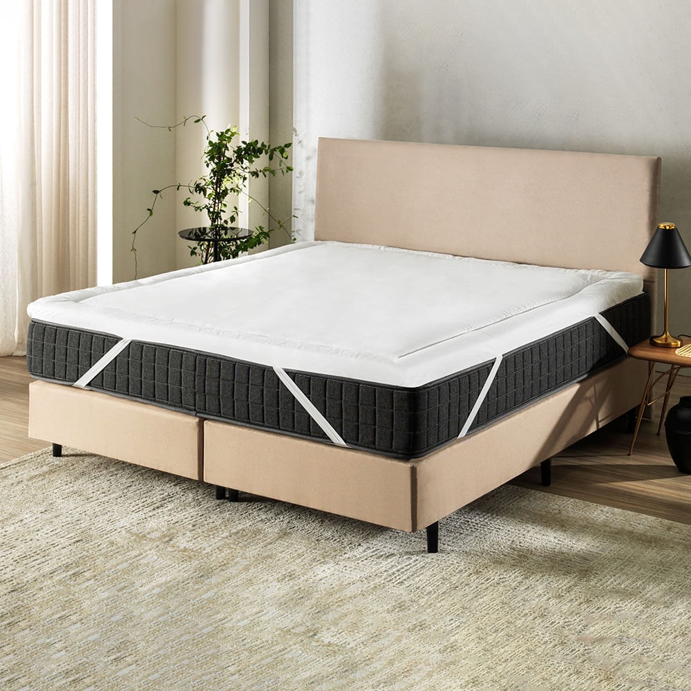 Pillow Top King Size Altenburg Lit Blanc 100% Algodão Percal 180 Fios - Gramatura: 1050g/m²