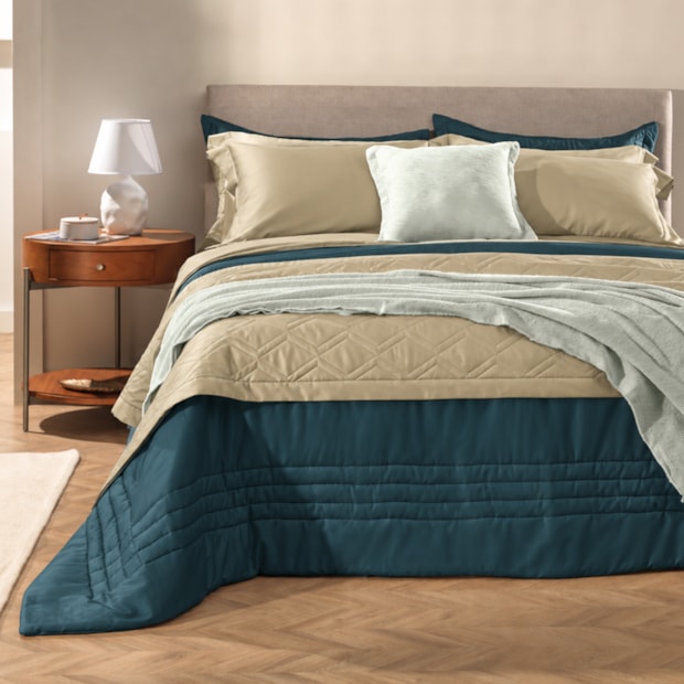 Porta-Travesseiro Karsten Atlas 100% Algodão Egípcio Cetim 300 Fios 50cm x 70cm (1 Peça)