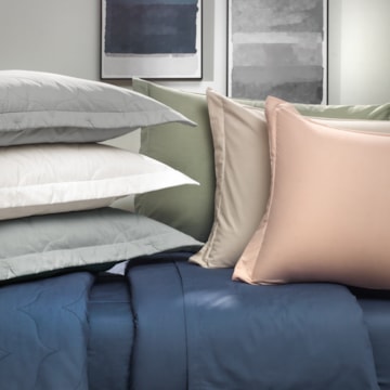 Porta Travesseiro Karsten Tom 100% Algodão Percal 200 fios 50cm x 70cm (1 Peça)