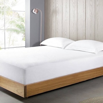 Protetor de Colchão Casal Buddemeyer Maison II Impermeável 100% Algodão Branco (1 Peça)