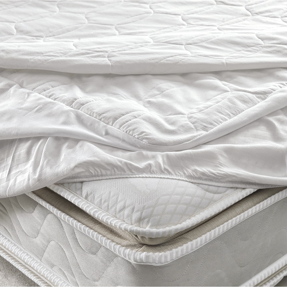 Protetor de Colchão Solteiro Karsten Dante 160 Fios Impermeável Branco (1 Peça)