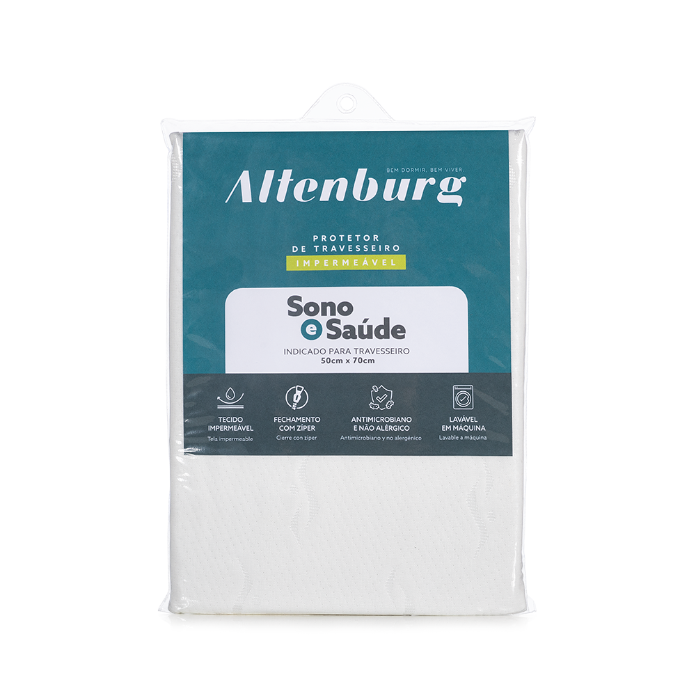 Protetor de Travesseiro Altenburg Sono e Saúde Impermeável Branco (1 Peça)