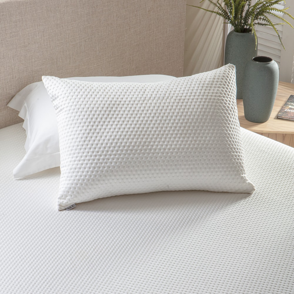 Protetor de Travesseiro Kacyumara Bambu Impermeável Branco 50cm x 70cm (1 Peça)