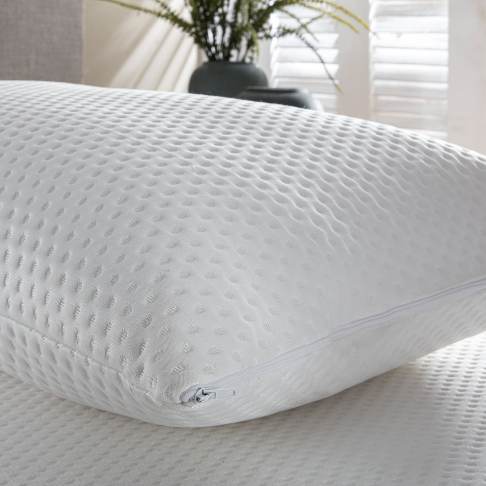 Protetor de Travesseiro Kacyumara Bambu Impermeável Branco 50cm x 70cm (1 Peça)