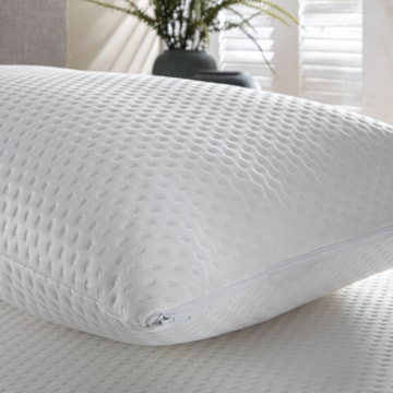 Protetor de Travesseiro Kacyumara Bambu Impermeável Branco 50cm x 70cm (1 Peça)
