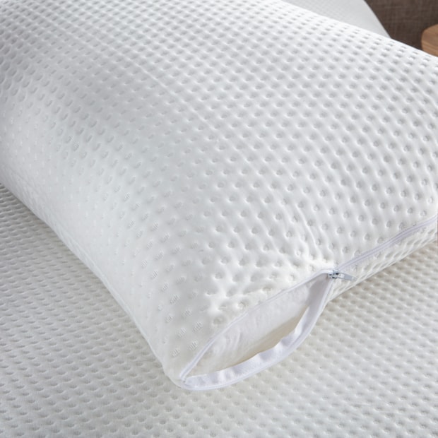 Protetor de Travesseiro Kacyumara Bambu Impermeável Branco 50cm x 70cm (1 Peça)