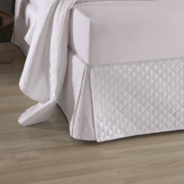 Saia para Cama Box Casal Matelassada Branca
