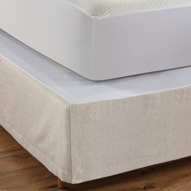 Saia para Cama King Size Kacyumara Linho com Fenda