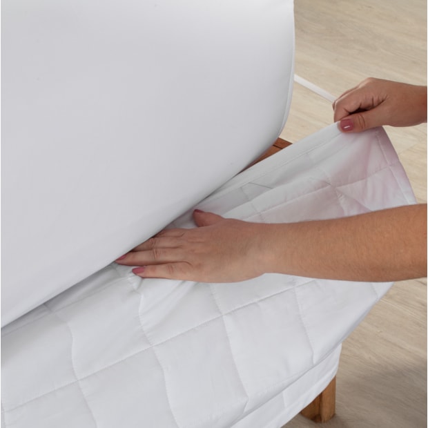 Saia para Cama King Size Kacyumara Square Matelada 100% Algodão Egípcio Cetim 300 Fios