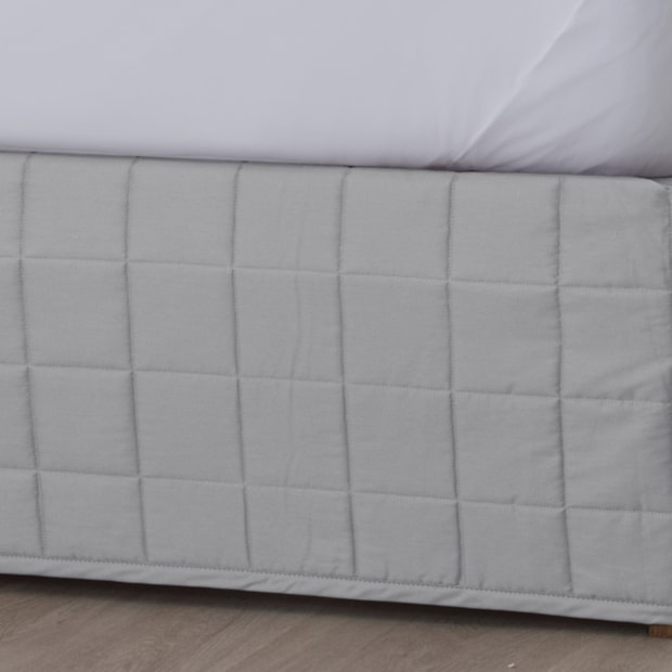 Saia para Cama King Size Kacyumara Square Matelada 100% Algodão Egípcio Cetim 300 Fios
