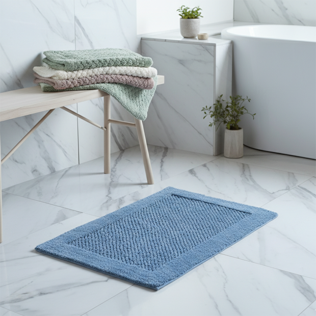 Tapete Antiderrapante Buddemeyer Dual 100% Algodão 55cm x 85cm - Gramatura: 2000g/m²