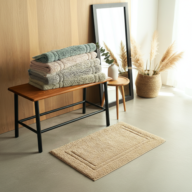 Tapete Antiderrapante Buddemeyer Elegance 100% Algodão 50cm x 80cm