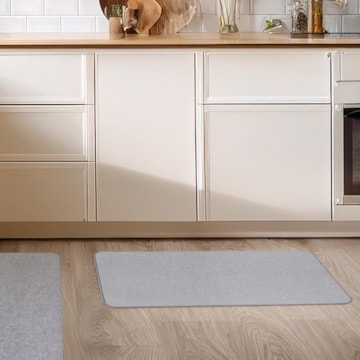 Tapete de Cozinha Estilo Linho Antiderrapante 45cm x 65cm