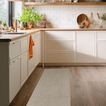 Tapete de Cozinha / Passadeira Estilo Linho Antiderrapante 45cm x 1,10m