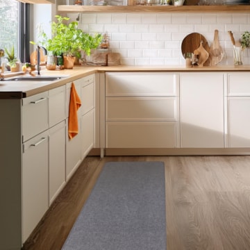 Tapete de Cozinha / Passadeira Estilo Linho Antiderrapante 45cm x 1,10m