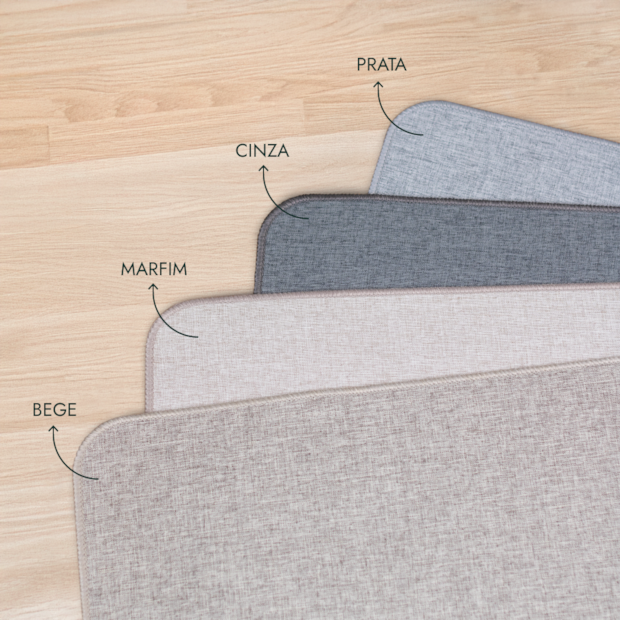 Tapete de Cozinha / Passadeira Estilo Linho Antiderrapante 45cm x 1,10m