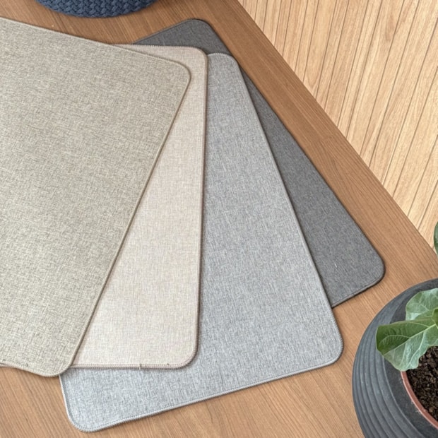 Tapete de Cozinha / Passadeira Estilo Linho Antiderrapante 45cm x 1,60m