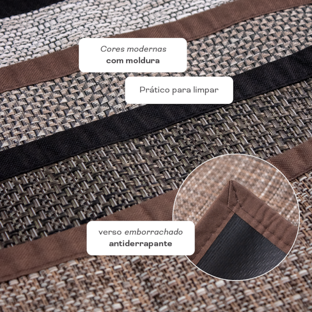 Tapete de Cozinha / Passadeira Moderno 100% PVC Antiderrapante 45cm x 1,80m