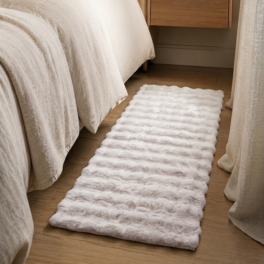 Tapete de Pelo Bubble Toque Macio Antiderrapante 60cm x 1,20m