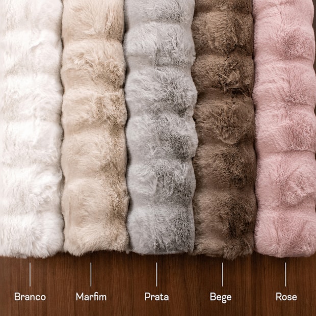 Tapete de Pelo Bubble Toque Macio Textura em Relevo Antiderrapante 50cm x 1,00m