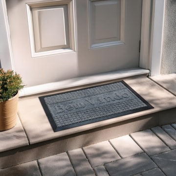 Tapete de Porta / Capacho Lima Bem-Vindo Antiderrapante 40cm x 60cm