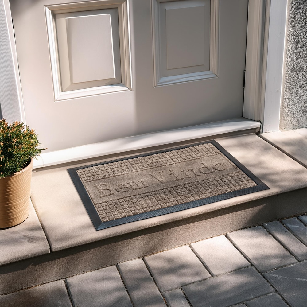 Tapete de Porta / Capacho Lima Bem-Vindo Antiderrapante 45cm x 75cm